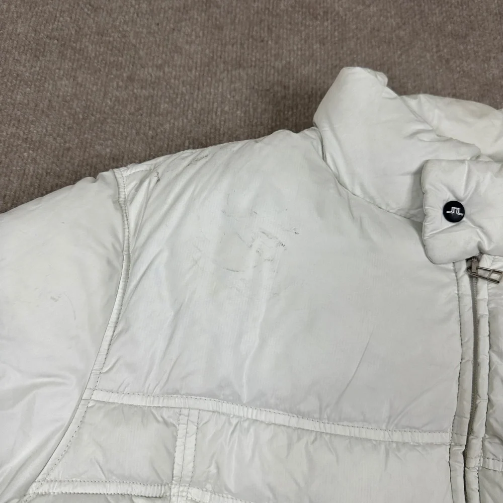 J. Lindeberg Jacket Womens Extra Large White Puffer Down Vintage Y2K - Picture 3 of 13